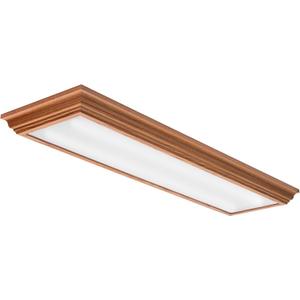 Lithonia Lighting Cambridge 4 Foot LED Kitchen Light Fixture, Linear Flush Mount Ceiling Light Fixture, 4000K Cool White, 3300 Lumens, 120 Volts, 35 Watts, Damp Listed, Oak (FMFL 30840 CAML OA)