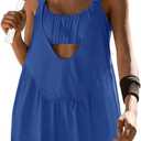 Sexyasasii Women Tennis Dress with Built in Shorts and Bra Sleeveless Casual Backless Golf Dress Athletic Dress with Pockets (Medium, Blue)