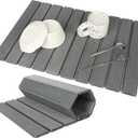 Large Stone Dish Drying Mat for Kitchen Counter, Eco-friendly, Instant Drying Pad,Diatomaceous Earth Water Absorbing Mat, Foldable and Super Absorbent Dish Drying Stone Mat, 24"16", Dark Gray (23.2" x 15.4")