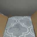 Amearea Fluffy Indoor Area Rug, Soft Trellis Moroccan Rugs for Bedroom, Shag Modern Area Rug for Living Room Kids Room Nursery, Easy Clean, Home Decor Low Pile Carpet, Light Gray 5x7 Feet