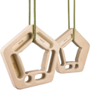 Natural Wood Climbing Holds for Training, Multi-Surface Rock Climbing Grips, Anti-Slip Textured Design, Fits Pull-Up Bars & Home Climbing Walls, Strengthen Fingers & Forearms