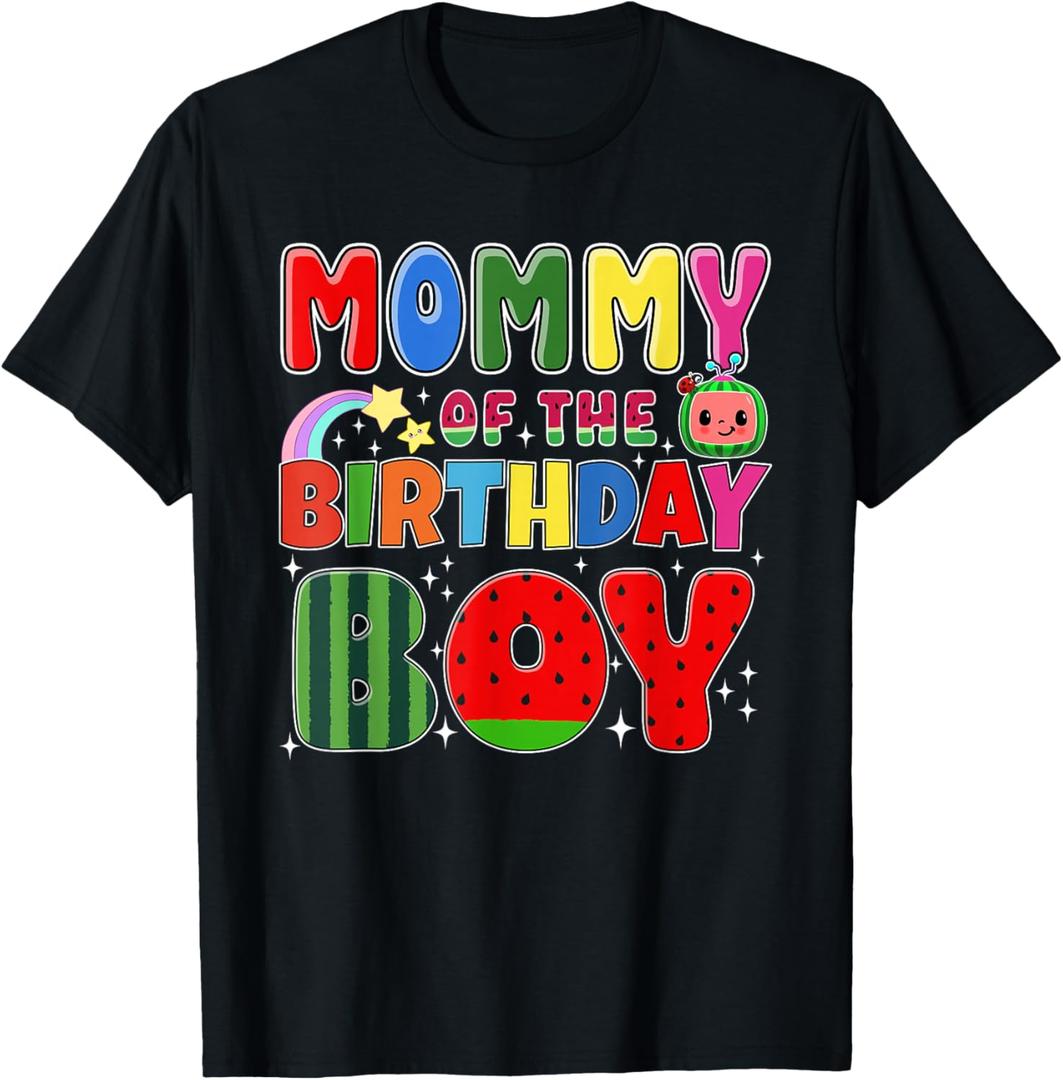 Mommy of The Birthday Boy Melon Family Matching Funny T-Shirt