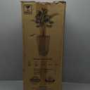 Mueller M-Resin Heavy Duty Tall Planters for Outdoor Plants, Indoor Grande Plant Pots, Boxes, Trees, Flower Pots, 2-Piece Set, 24, Modern Design, Built-in Drainage, Front Porch Decor, (24 x 11.5", Dark Grey)