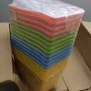 Dandat 16 Pack Large Book Bins with Dividers in Bulk for Classroom Library