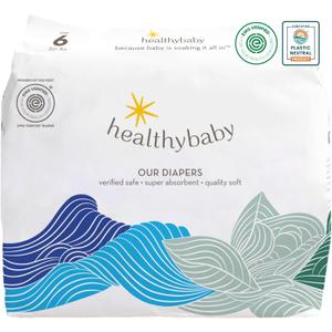 Our Diapers | The First EWG Verified & Microbiome-Friendly Diaper | 12-Hour Leak Protection | Made with Organic Cotton & Plant-Derived Materials | Totally Chlorine Free | Size 6 (27-35 lbs) 26 Count