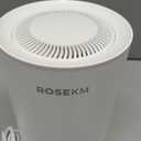 Rosekm Small Air Purifier for Home Bedroom, Personal Desk Mini Air Purifier, Room Hepa Air Purifier Fresheners Cleaner for Dorm, Pets, Smoke, Desktop, Office (White)