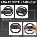 GLDRAM Steering Wheel for Nintendo Switch 2 Joycon (2025), Motion Control Racing Wheel with 4 Thumb Grips for Mario Kart World & 8 Deluxe, Racing Games Accessories with Ergonomic Design - 2pc Black