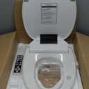 Bidet Toilet Seat Round, Unlimited Warm Water, Heated Toilet Seat, Warm Air Dryer, Rear and Feminine Washing, Soft Closed Toilet Lid, Night Light, Smart Toilet Seat with Bidet Requires Outlet