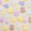 KALAIEN Animal Molds Silicone,Star Chocolate Mold,Heart Gummy Candy Molds Flower Fondant Molds for Candle Mold,ice Cube tray,Cupcake Topper,Polymer Clay Molds Set of 4