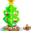 My First Christmas Tree for Toddlers: Kids Christmas Tree Toy Set with DIY Train Set&Tracks,18 Colorful Decorations Sensory Developmental for Little One Xmas Birthday Gifts for Boys & Girls (Green)