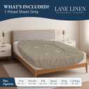 Lane Linen 100% Egyptian Cotton King Size Fitted Sheet Only (79"x81" + 16") - Elegant Sateen Weave, Ultra Soft, Breathable, Highly Durable, Deep Pockets Upto 17" - Linen