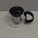 Bodum 34oz Assam Glass Tea Press with Stainless Steel Filter, Black Plastic Lid