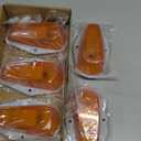 5pcs Cab Marker Roof Running Light Amber Cover Lens With T10 White LED Bulbs Replacement For 1973-1997 Ford F-150 F-250 F-350 F Series Pickup Super Duty Trucks