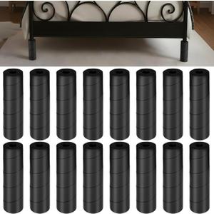 16 Pcs Bed Frame Toe Protectors 6" Bed Frame Leg Covers Feet Protectors to Keep Your Toes from Hard Furniture Legs Corner Guards, No Adhesive or Glue (Black)