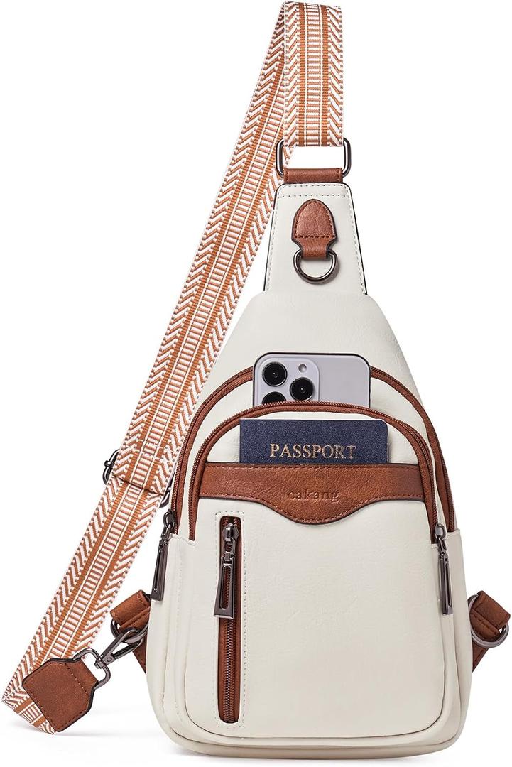 cakang Womens Sling Bag Crossbody Bags for Women Vegan Leather Sling Backpack Daypack Fanny Pack Crossbody Purse Travel