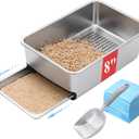 8" Pull-Out Sifting Cat Litter Box for Pine Pellets