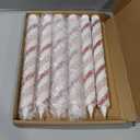 Baquler 6 Pcs Christmas Flameless Taper Candles 10.6 Inch Sea Salt Candy Cane Candles Battery Operated LED Christmas Candlesticks for Xmas Centerpiece Holiday Party Decor