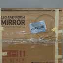TETOTE Gold Round Led Mirror with Lights 30 Inch Metal Framed Round Circle Lighted Bathroom Vanity Mirror Wall Mounted, Front and Backlit 3 Color Stepless Dimmable Anti Fog, Shatterproof, CRI 90+