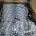 Madison Park King Comforter Set, Removable 100% Cotton Duvet Cover King Size with Insert, Farmhouse Bedding, Textured Stripe Clipped Jacquard Accent, King, Grey 9 Piece (Gray)