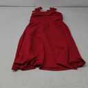 WDIRARA Girl's Bow Sleeveless A Line Mini Dress Ruched Ruffle Swing Cami Dresses Red 11Y