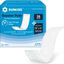 SUNKISS Trustplus Booster Pads 15" x 4", Extra Absorbency for Adult Incontinence Diapers/Underwears, Odor Control, 26 Count