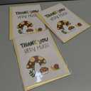 3 x CRTURUNIQ Funny Mushroom Thank You Card  Cute Thank You Very Mush Pun Design, 5x7 Inch Folded Cottagecore Greeting Note Card for Teacher, Baby Shower or Friend, Thick Cardstock with Envelope