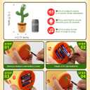 Dancing Talking Cactus Baby Toys 0-6 3-6 6-12 12-18 Months, Toddler Boys Girls Gifts for 2 3 4 5 6 7 8 9 10 Month Old Baby Toy Singing Mimicking Recording Repeating What You Say with 120 English Songs