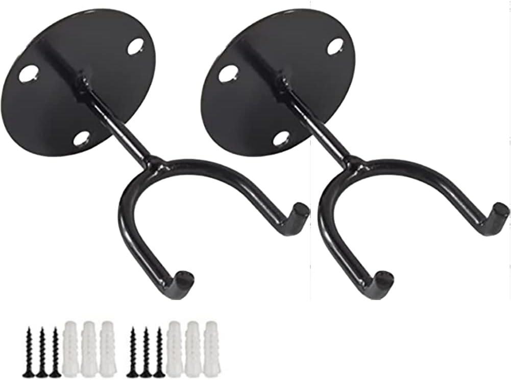 luzen 2Pcs Metal Baseball Bat Holders Wall Mount Baseball Bat Display Hanger Rack Stand Bat Holder Organizer for Baseball Bat Hanging Display, Black