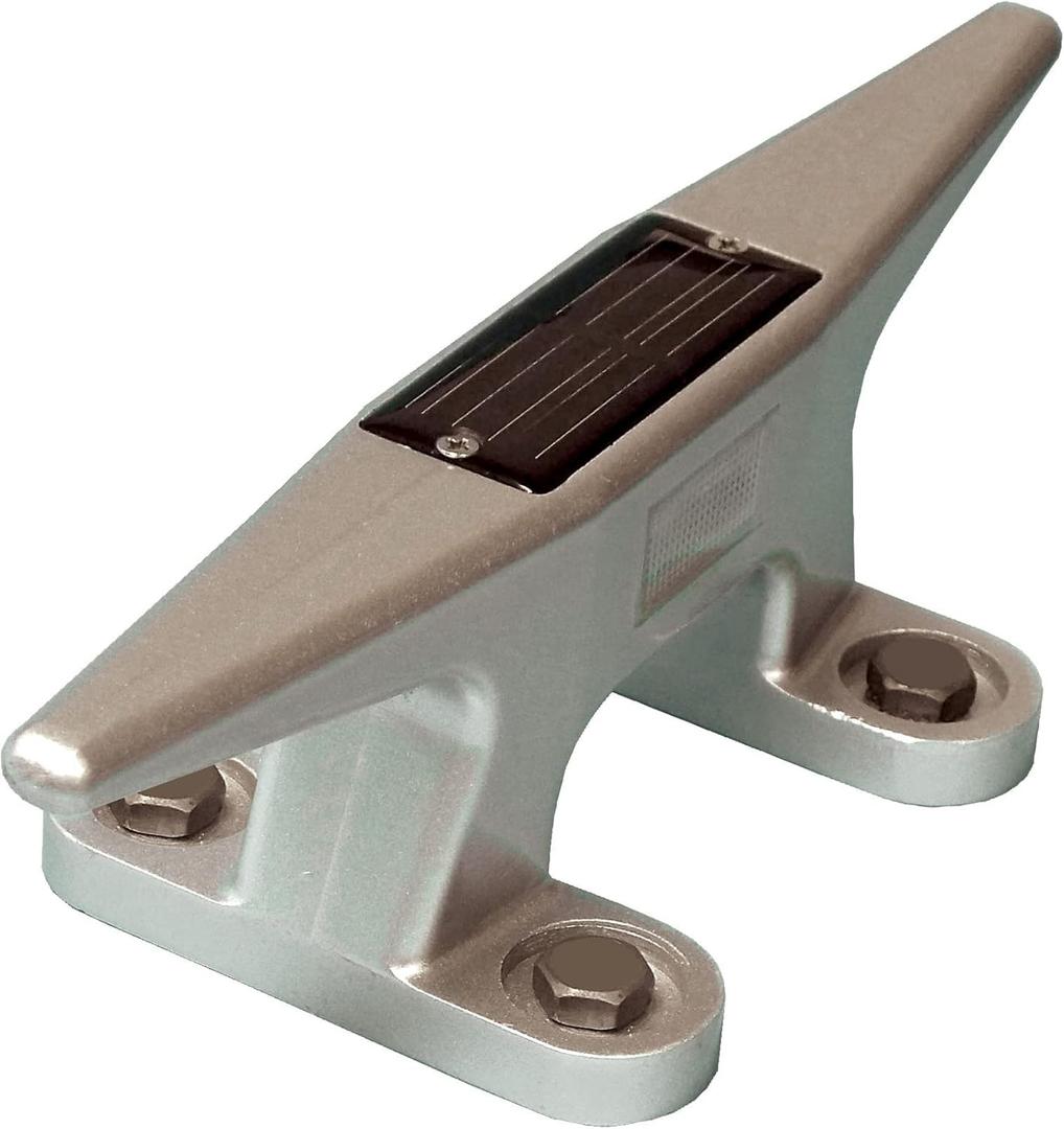 Dock Edge + Dock Cleat Boat Open Base Solar Lighting, 10-Inch