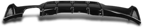 G-PLUS Rear Diffuser Compatible with BMW 4 Series F32 F33 F36 2014-2020 (w/M Sport Bumper), Fit BMW F32 4 Series 2 Door Coupe 2014-2019 M Performance Style (Single Sided Dual Output) Glossy Black