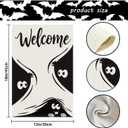 2 x Halloween Peeking Monster Garden Flag, Welcome Garden Flag Halloween Yard Double Sided Burlap Holiday Farmhouse Home Outdoor Yard Decor 12 x 18 In