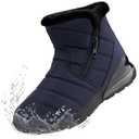 CENNID Women's Winter Snow Boots Waterproof Warm Fur Lined Slip on Ankle Booties Orthopedic Boots Outdoor Insulated Winter Shoes, Navy 9 (Blue)
