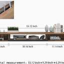 Floating TV Stand, 55''Wall Mounted TV Shelf TV Console, Modern Media Cabinet Entertainment Under TV Shelves for Living Room & Bedroom (Walnut), 55.11 IN