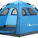 MOON LENCE Pop Up Camping Tent, 3-4 Person Portable Automatic Instant Tent Windproof for Camping, Hiking, Mountaineering