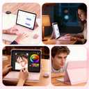 Keyboard Case for iPad mini 5th Generation 2019 / mini 4th Generation 2015 7.9 inch, Mouse and Detachable Keyboard, Adjustable Stand Built in Pencil Holder, Auto-Sleep/Wake Feature, Pink