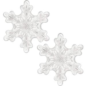 2pcs 36inch Winter Theme Clear Snowflake Mylar Balloons for Christmas New Year's Eve New Year's Day Frozen Themed Party Graduation Ceremony Baby Showers Wedding Birthday Party