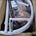 Hanging Egg Chair with Stand - Indoor Outdoor Patio Wicker Rattan Lounge Chair with Stand, Steel Frame, Washable Cushions for Garden Backyard Deck Sunroom - SereneLife SLGZ0EGBR.3 (Brown)