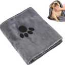 Dog Towels for Drying Dogs Large, Absorbent Microfiber Dogs Bath Towel, 40 x 24 Inch Soft Pet Grooming Towel, Dog Shower & Bath Supplies(Grey) (Gray)