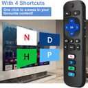 Replacement RC280 RC282 fit for TCL-Roku-TV-Remote-Control, Universal TV Remote for Roku Ruko Ruku Hisense, Onn, Sharp, Philips TVs