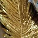 Giegxin 6 Pcs 55" Artificial Palm Leaves with Faux Stems Faux Large Palm Fronds Large Fake Tropical Plant Artificial Safari Leaves for Home Church Activities Religious Jungle Beach Party Decoration, Gold