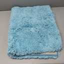 Bathroom Rug 20x32 Non Slip Fluffy Teal Bath Mat for Bathroom Floor Washable Plush Luxury Bath Rug for Tub Soft Shaggy Absorbent Shower Sink Mat