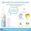 Pet Steam Brush for Dog & Cat - 3-in-1 Steam Grooming Brush for Shedding & Hair Removal - Pet comb leave-in serum with Mist for Long Haired Pets - Includes 2*Waterless Shampoo, Blue