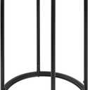 Canarm Birkett Round Metal Side Table, 15.75" W x 15.75" H x 23.63" D - Casual Living Room & Bedroom Pedestal End Table in Brown with Easy Assembly
