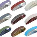 45 Pcs 3/4" x 12" Replacement Knife Sharpener Sanding Belt Kit for Work Sharp Knife & Tool Sharpener Ken Onion Edition (WSKTS-KO), 80/120/240/400/600/800/1000/2500/5000 Grits