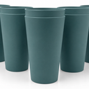 KX-WARE 32-ounce Plastic Tumblers Large Drinking Glasses, Set of 13 Green - Unbreakable, Dishwasher Safe, BPA Free