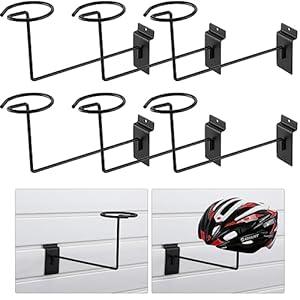 6 Pcs Millinery Displayer for Slatwall Hat Display Black Display Hooks for Hat, Slat Wall Accessories for Home Retail Shop Display Racks