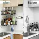 Rustproof Corner Shower Caddy 3 Pack,Stainless Steel Bathroom Storage Accessories,Durable No Drilling Shower Organiser,Adhesive Bathroom Shelves with Soap Holder Set,Black