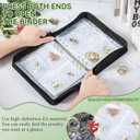 Earring Organizer Case Travel Jewelry Storage Book Clear with Small Zippered Pouch (Black, With 80 Pcs small Jewelry Pouches)