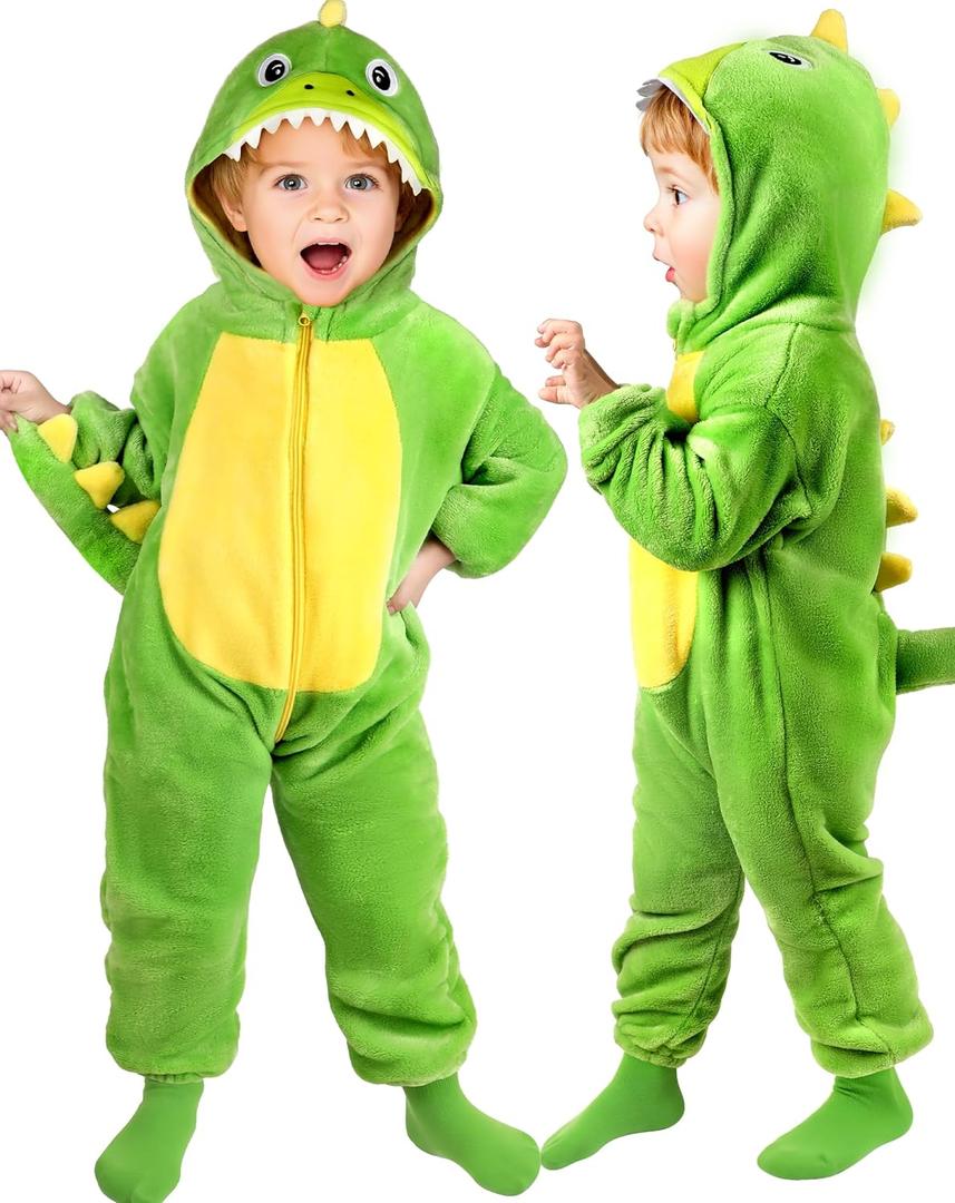 Toddler Baby Animal Costume Kids Toddler Dinosaur Lion Halloween Costume with Tail, Soft Dress Up for Baby Boys Girls 12M-5Y (18-24M)