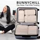 Compression Packing Cubes for Travel, Bunnychill Portable Zipper Packing Cube for Cloting, Expandable Space Saver Storage Luggage Organizer Bags for Suitcases